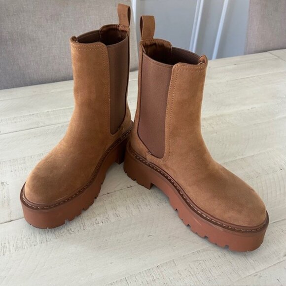 H&M Women's Brown Chunky Chelsea Boot - Picture 3 of 6